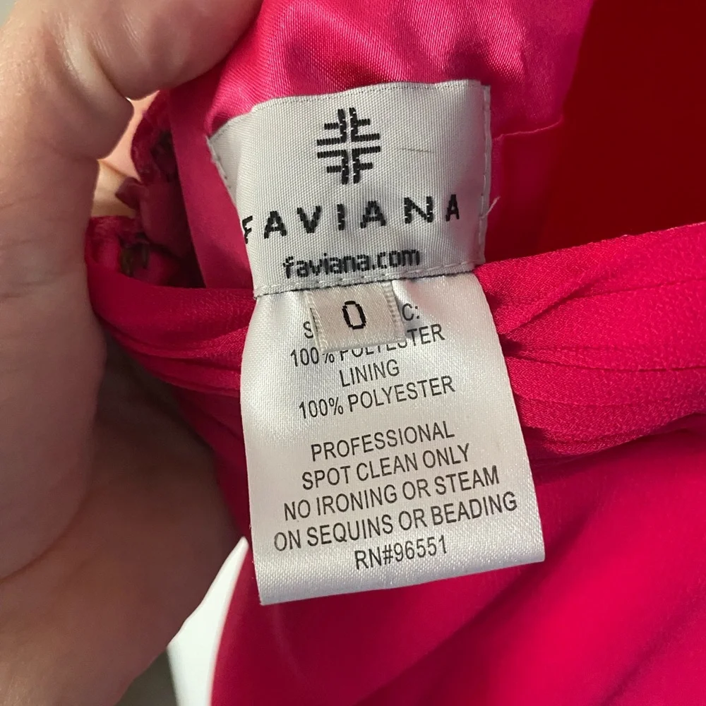 NWT Faviana Fuchsia Backless Gown - Picture 5 of 10